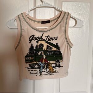 Good Times Cropped Muscle Tank